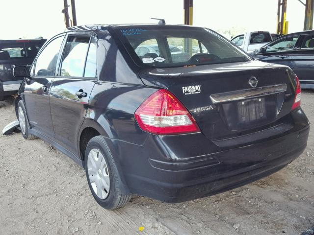 3N1BC1AP5AL361121 - 2010 NISSAN VERSA S BLACK photo 3