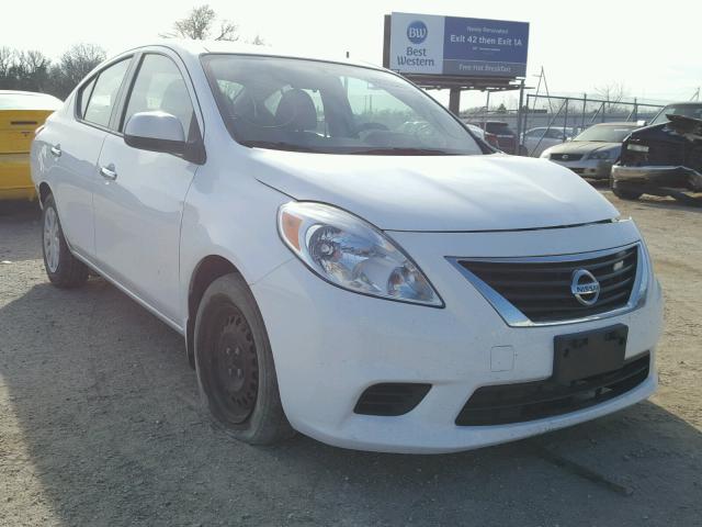 3N1CN7AP7EL875169 - 2014 NISSAN VERSA S WHITE photo 1