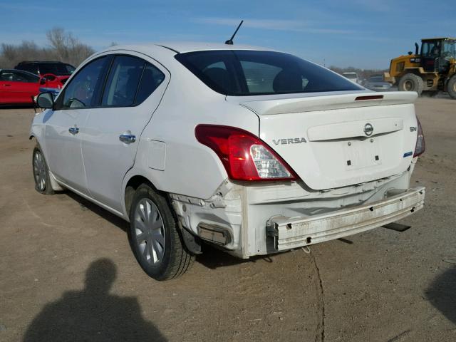 3N1CN7AP7EL875169 - 2014 NISSAN VERSA S WHITE photo 3