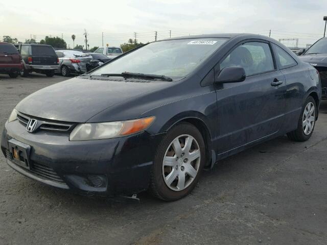 2HGFG12626H560878 - 2006 HONDA CIVIC LX BLACK photo 2