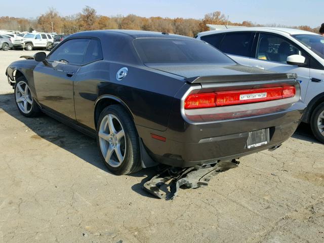 2C3CDYAG2EH123494 - 2014 DODGE CHALLENGER GRAY photo 3