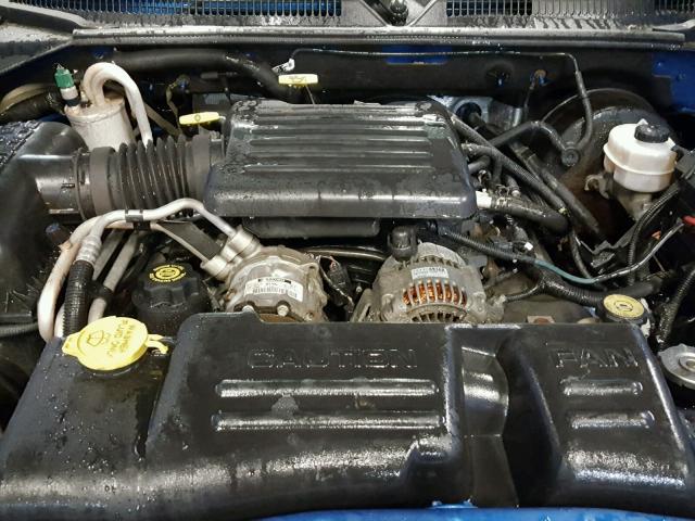 1B7GG22N21S276751 - 2001 DODGE DAKOTA BLUE photo 7