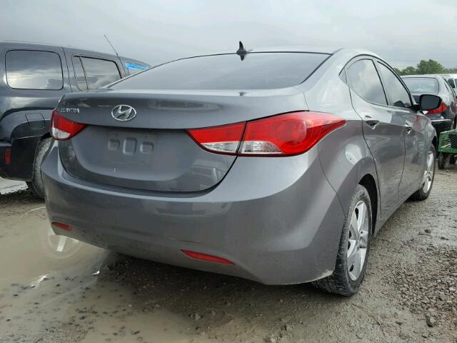 5NPDH4AE1DH348846 - 2013 HYUNDAI ELANTRA GL GRAY photo 4