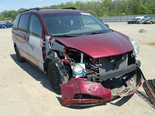 5TDZK23C28S154589 - 2008 TOYOTA SIENNA CE RED photo 1