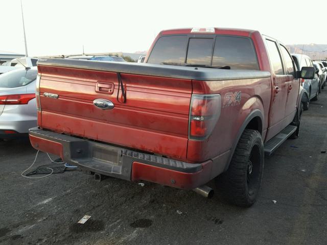 1FTFW1ET4DFD83512 - 2013 FORD F150 SUPER RED photo 4