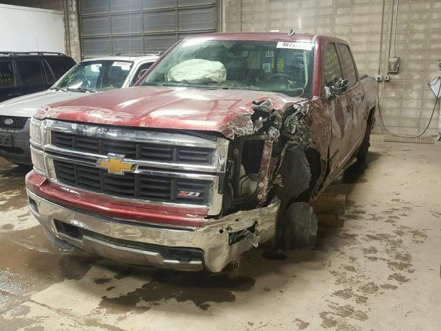 3GCUKSEC2EG244326 - 2014 CHEVROLET SILVERADO RED photo 2