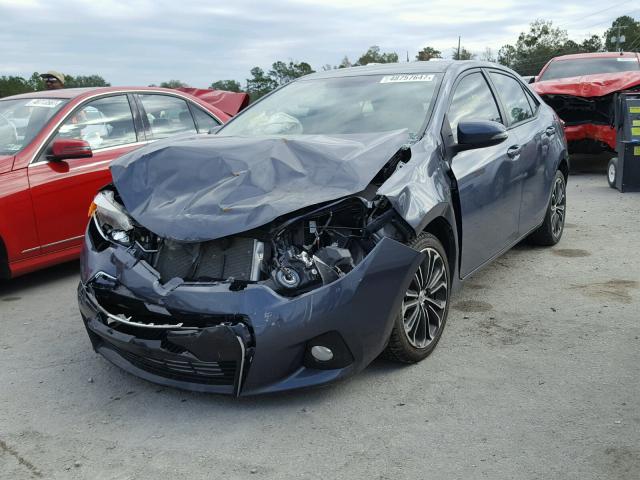 2T1BURHE8EC115251 - 2014 TOYOTA COROLLA L BLUE photo 2