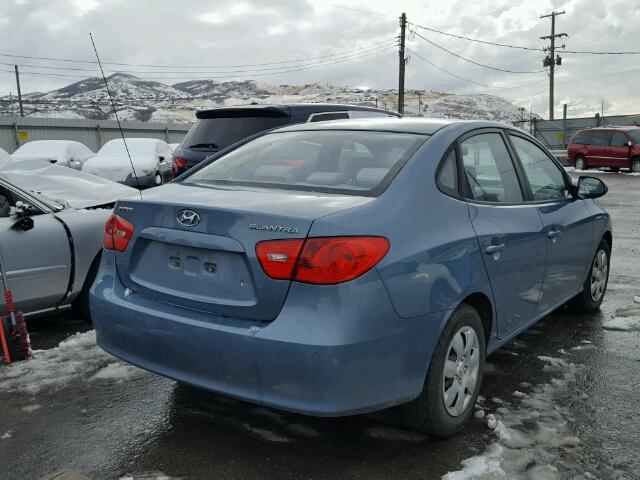 KMHDU46D57U097184 - 2007 HYUNDAI ELANTRA GL BLUE photo 4