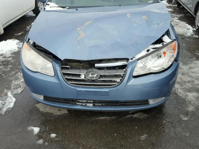 KMHDU46D57U097184 - 2007 HYUNDAI ELANTRA GL BLUE photo 7