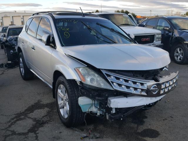 JN8AZ08W67W622374 - 2007 NISSAN MURANO SL SILVER photo 1