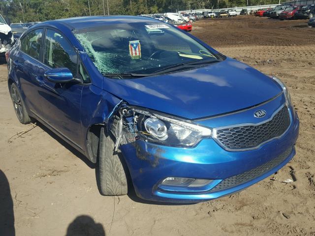 KNAFX4A83F5333481 - 2015 KIA FORTE EX BLUE photo 1