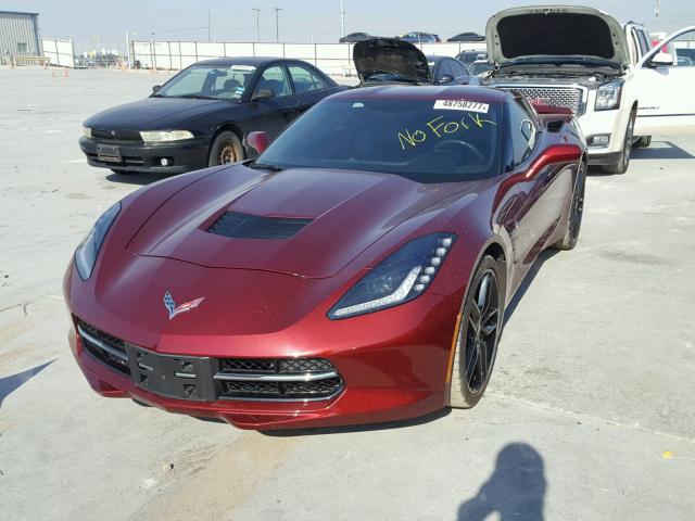 1G1YH2D73G5119603 - 2016 CHEVROLET CORVETTE S MAROON photo 2