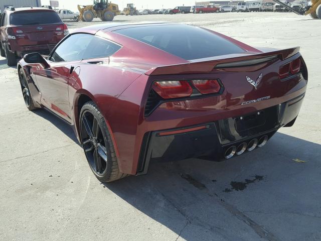 1G1YH2D73G5119603 - 2016 CHEVROLET CORVETTE S MAROON photo 3