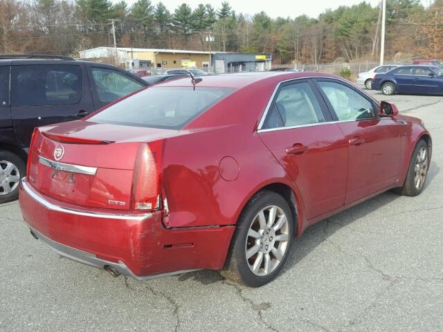 1G6DV57V680186000 - 2008 CADILLAC CTS HI FEA RED photo 4