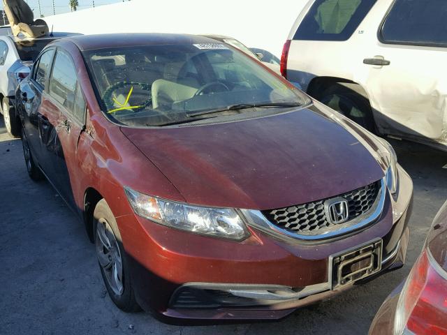 19XFB2F56FE205678 - 2015 HONDA CIVIC LX BURGUNDY photo 1