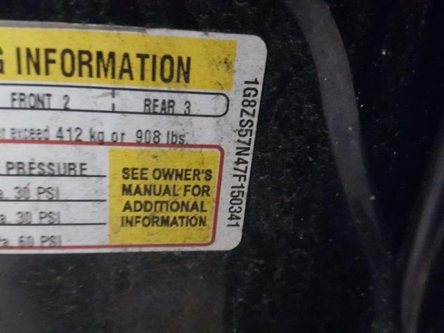 1G8ZS57N47F150341 - 2007 SATURN AURA XE BLACK photo 10