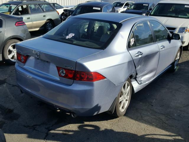 JH4CL96814C014336 - 2004 ACURA TSX BLUE photo 4