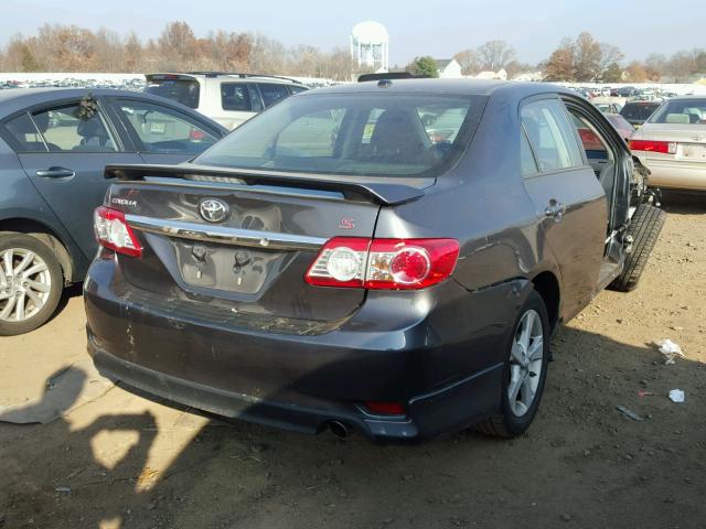 2T1BU4EE5CC879109 - 2012 TOYOTA COROLLA BA GRAY photo 4