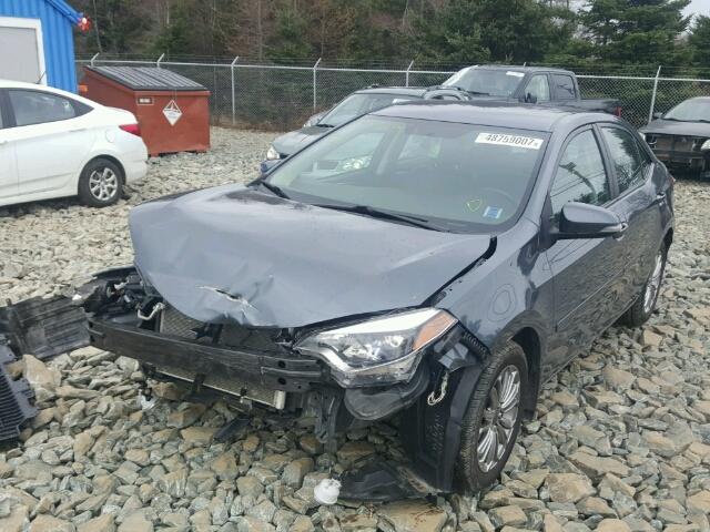 2T1BURHE1EC027769 - 2014 TOYOTA COROLLA L GRAY photo 2