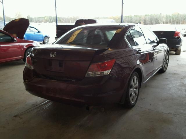 1HGCP26738A068857 - 2008 HONDA ACCORD EX MAROON photo 4