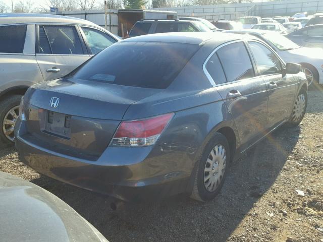 1HGCP263X8A011018 - 2008 HONDA ACCORD LX GRAY photo 4