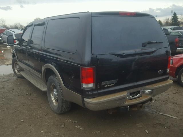 1FMNU42L7YEC01056 - 2000 FORD EXCURSION BLACK photo 3