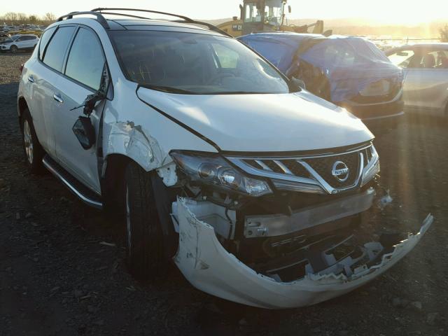 JN8AZ1MU0DW209839 - 2013 NISSAN MURANO S WHITE photo 1