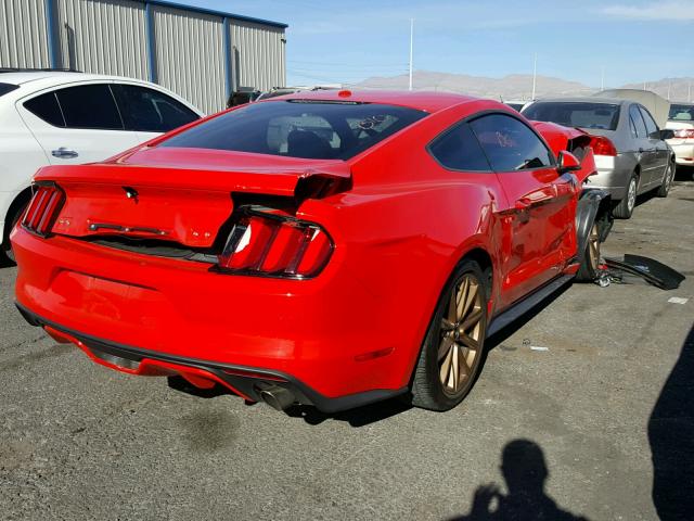 1FA6P8CF7F5382355 - 2015 FORD MUSTANG GT RED photo 4