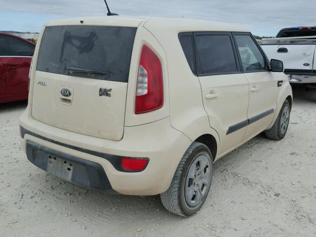 KNDJT2A51D7760064 - 2013 KIA SOUL TAN photo 4