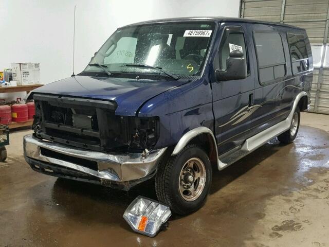 1FDNE1EL6BDA42874 - 2011 FORD ECONOLINE BLUE photo 2