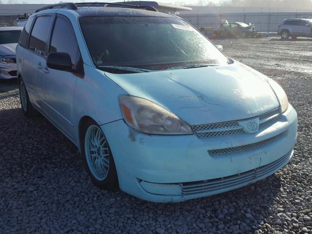 5TDZA22C65S290532 - 2005 TOYOTA SIENNA XLE BLUE photo 1