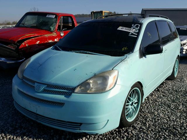 5TDZA22C65S290532 - 2005 TOYOTA SIENNA XLE BLUE photo 2