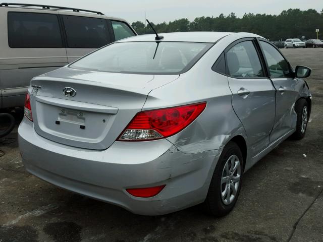 KMHCT4AE9DU519676 - 2013 HYUNDAI ACCENT GLS SILVER photo 4