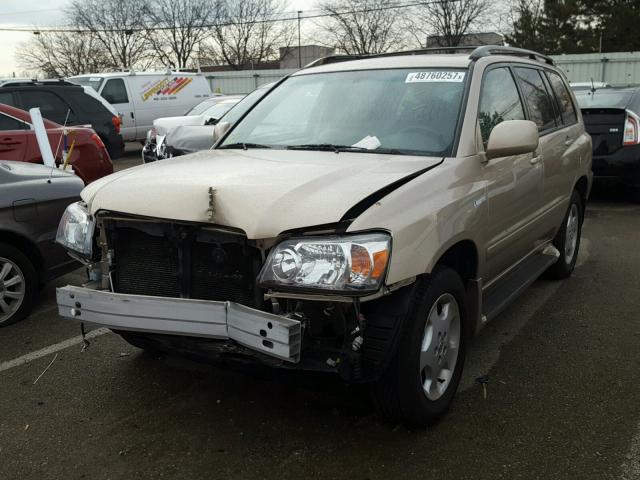 JTEEP21A450089949 - 2005 TOYOTA HIGHLANDER CREAM photo 2