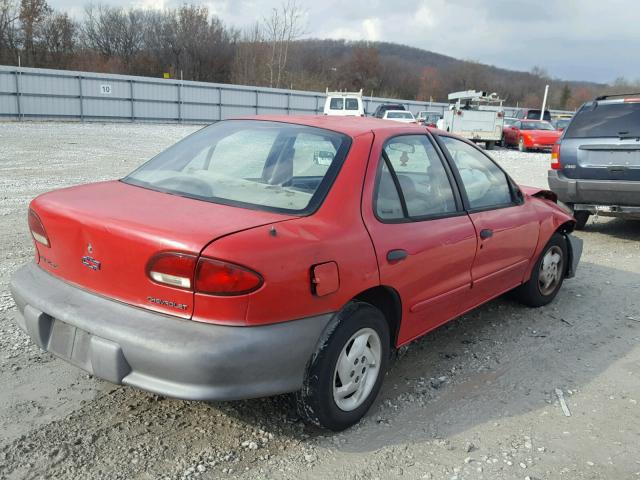 1G1JC5245W7218534 - 1998 CHEVROLET CAVALIER RED photo 4