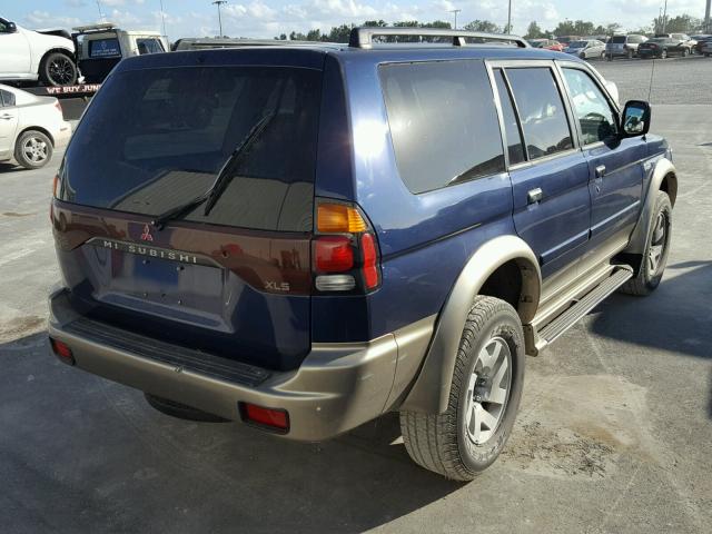 JA4LS31H81P052380 - 2001 MITSUBISHI MONTERO SP BLUE photo 4