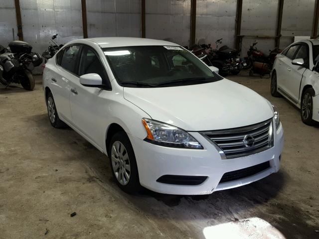 3N1AB7APXFY252746 - 2015 NISSAN SENTRA S WHITE photo 1