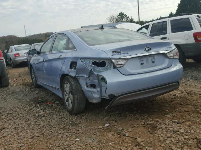 KMHEC4A41CA027949 - 2012 HYUNDAI SONATA HYB BLUE photo 3