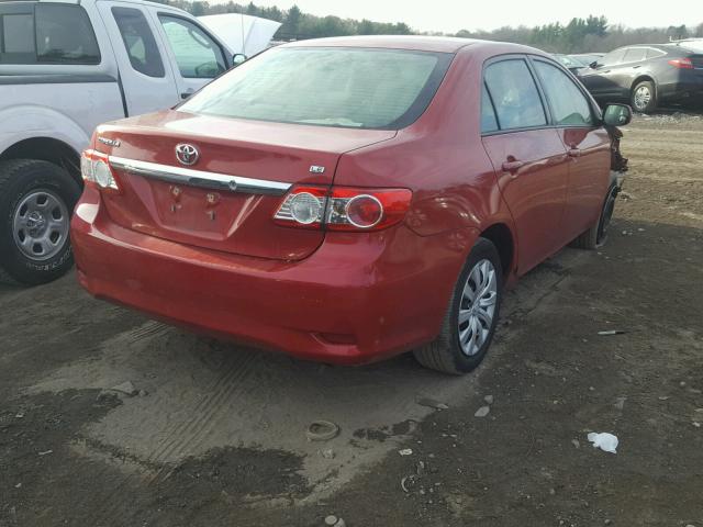 2T1BU4EE1CC910601 - 2012 TOYOTA COROLLA BA RED photo 4