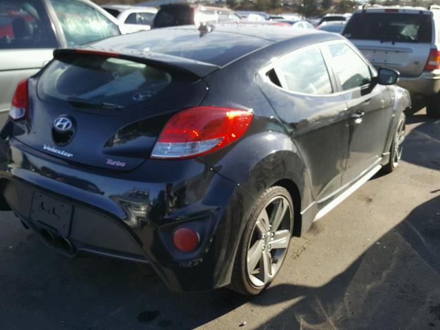 KMHTC6AE5DU119674 - 2013 HYUNDAI VELOSTER T BLACK photo 4