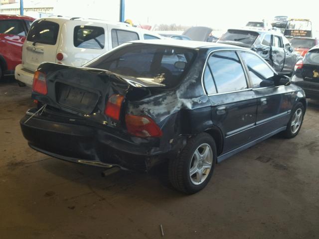 1HGEJ6674YL017437 - 2000 HONDA CIVIC LX BLACK photo 4