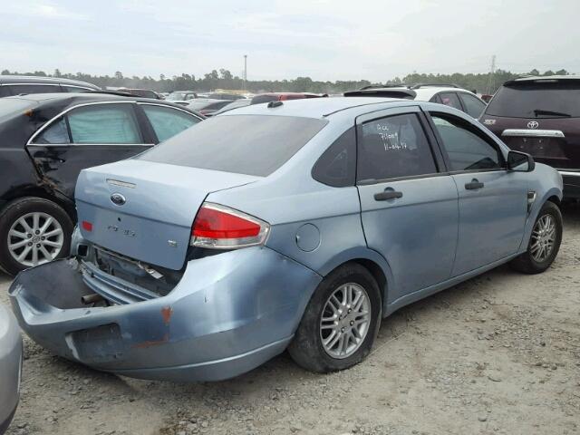 1FAHP35N88W154085 - 2008 FORD FOCUS SE BLUE photo 4