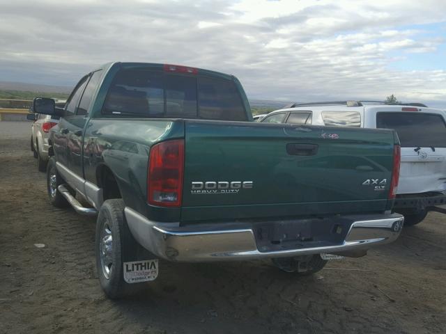 3D7KU28C34G102729 - 2004 DODGE RAM 2500 S მწვანე ფოტო 3