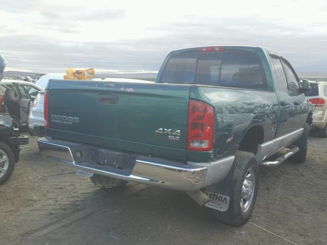3D7KU28C34G102729 - 2004 DODGE RAM 2500 S მწვანე ფოტო 4