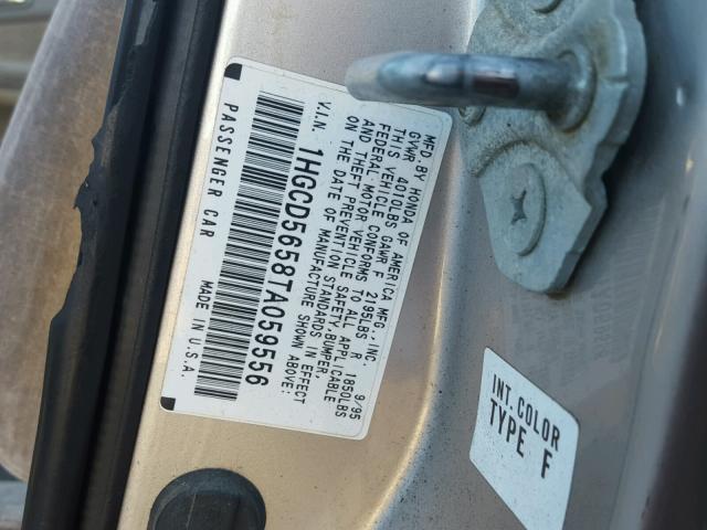 1HGCD5658TA059556 - 1996 HONDA ACCORD EX 银色 照片 10