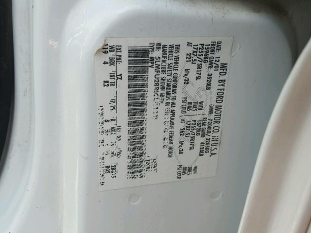 5LMFU28R02LJ11381 - 2002 LINCOLN NAVIGATOR 白色 照片 10