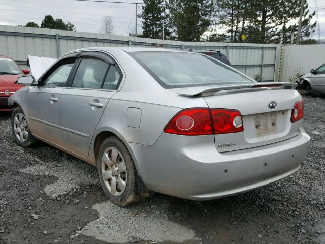 KNAGE123685195708 - 2008 KIA OPTIMA LX SILVER photo 3