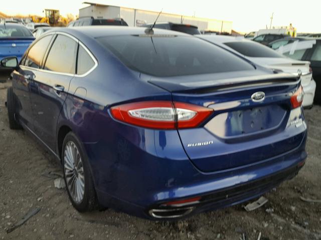 3FA6P0D90DR309090 - 2013 FORD FUSION TIT BLUE photo 3