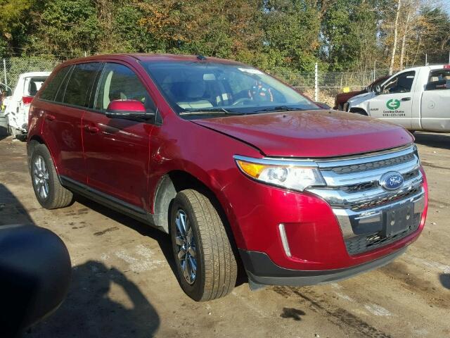 2FMDK3JC7DBE22949 - 2013 FORD EDGE SEL RED photo 1