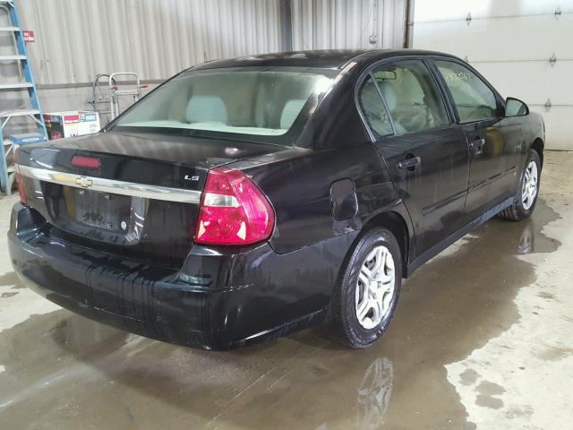 1G1ZS51F76F108079 - 2006 CHEVROLET MALIBU LS შავი ფოტო 4